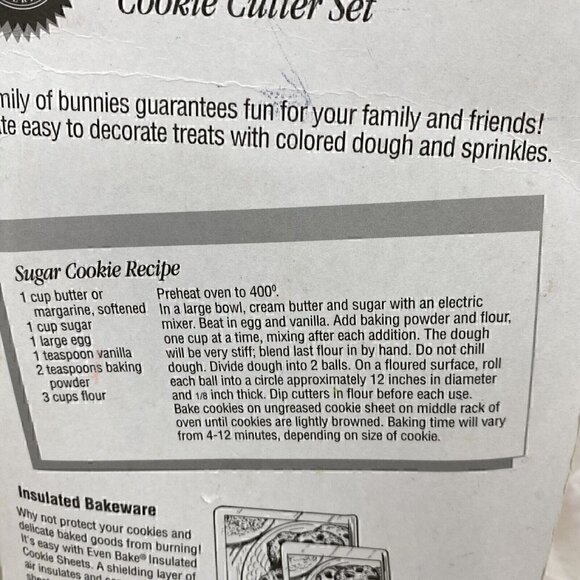 NEW WILTON Vintage Nesting Bunnies Cookie Cutter Set Plastic Bunny - Picture 7 of 8